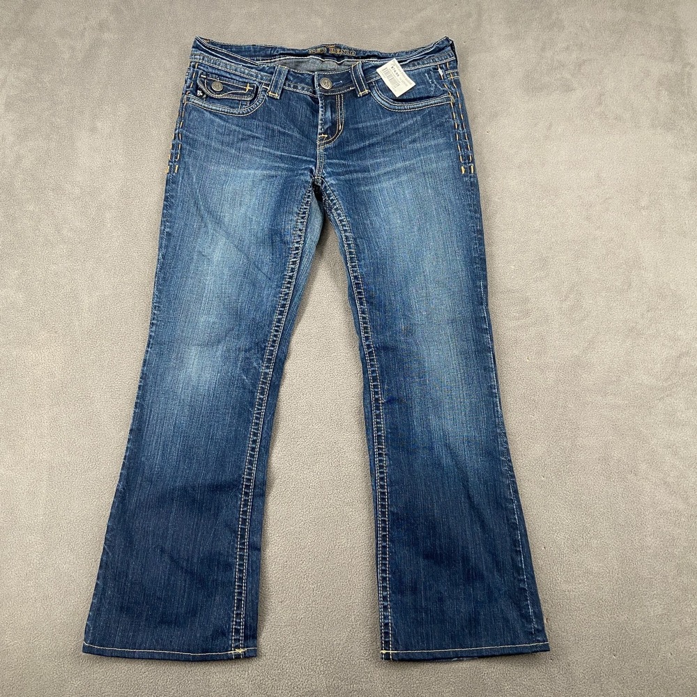 Mek Denim Avondale‎ Bootcut Jeans Women 30x30 Blue Faded Y2K Stretch Streetwear